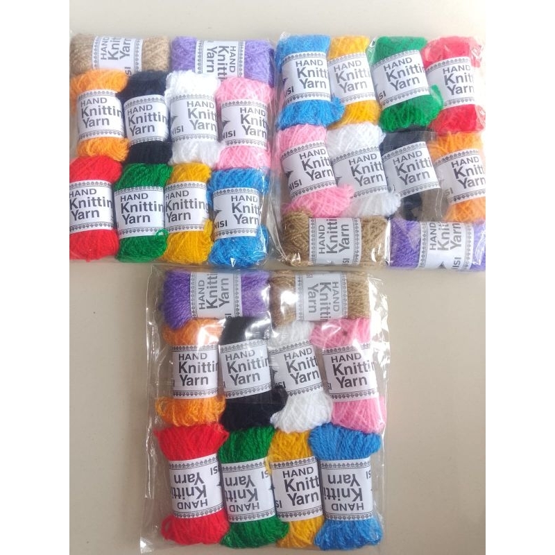 Benang Wol Knitting Paket Benang Wol Campur Warna untuk Rajut Sulam Kristik - 10 Warna Thread Phinis