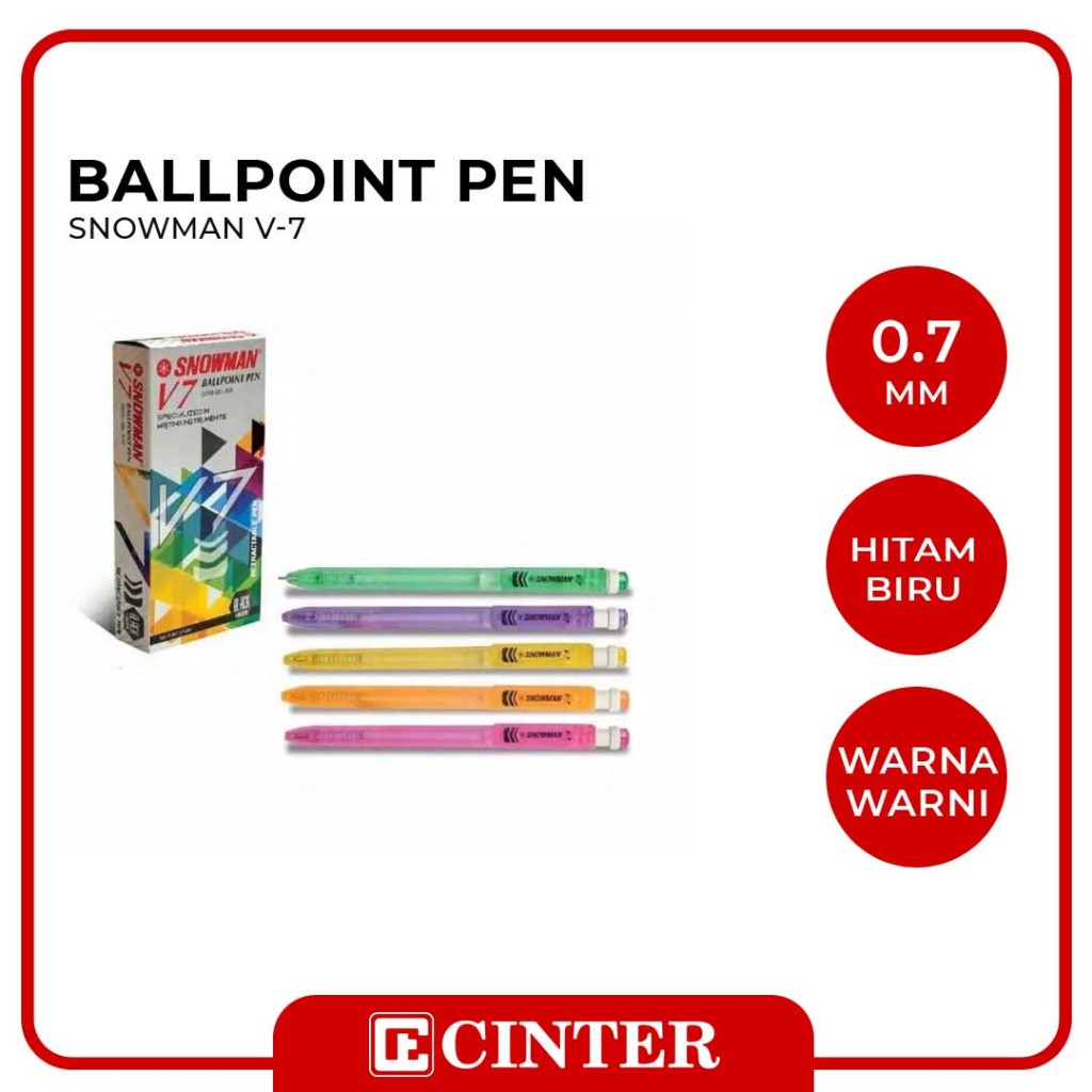 

SNOWMAN - PULPEN / PEN / BALLPOINT / PENA V7 CRYSTAL