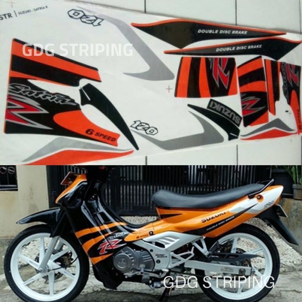Striping Stiker Variasi Suzuki Satria 120R Lumba-lumba Murah