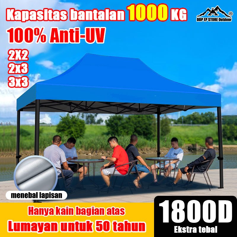 【Kapasltas bantalan1000KG】Terpal Tenda Atap 1800D Tenda Lipat Atap tenda jualan Tenda Lipat kain ten