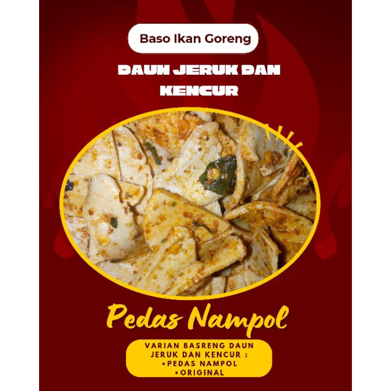 

500 Gram | Basreng Ikan Daun Jeruk dan Kencur | Basreng pedas Nampol | All Varian