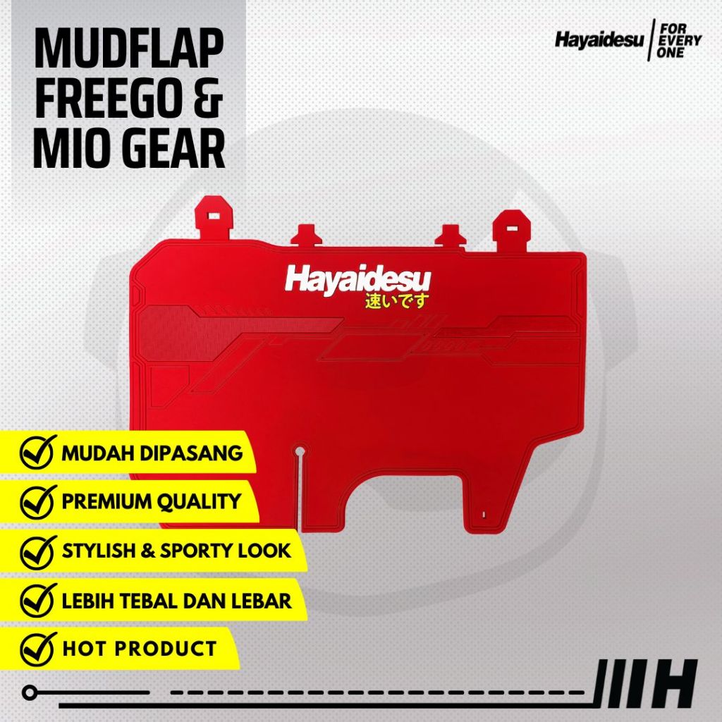 Hayaidesu MudFlap FREEGO / Mio GEAR Penahan Lumpur FREEGO / Mio GEAR Aksesoris Variasi