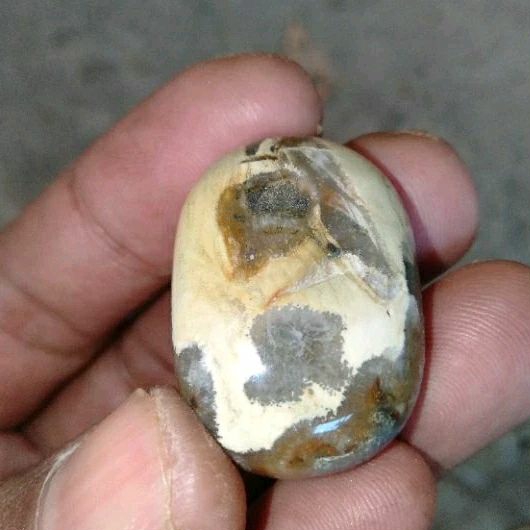 Batu Badar Perak Motif Asli Semeru Lumajang