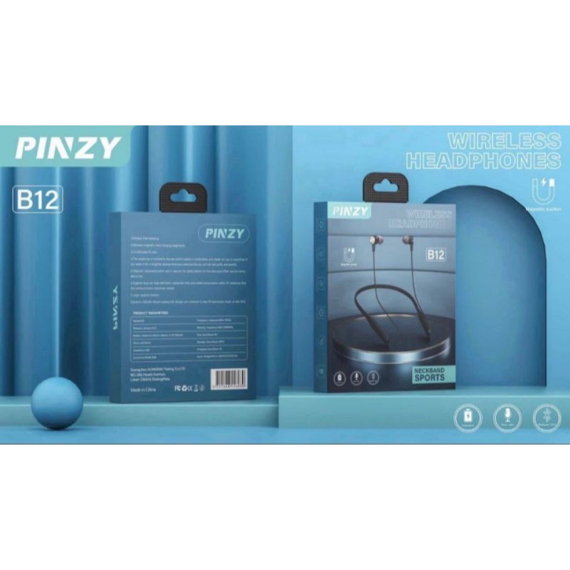 Headset Bluetooth Sport Pinzy B12
