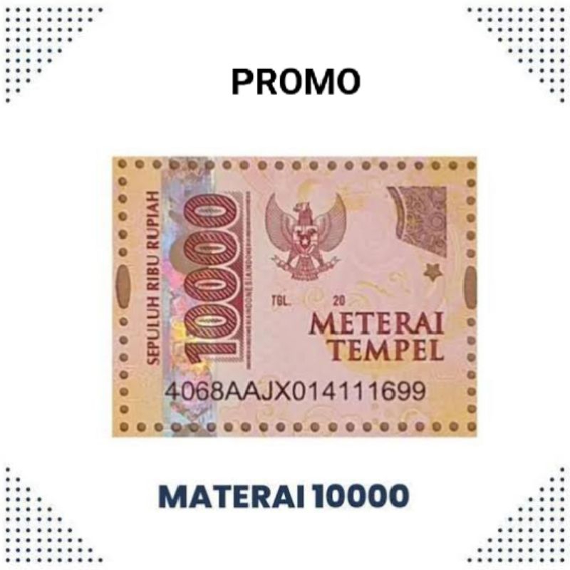 

Materi 10000 Materai Tempel 10000