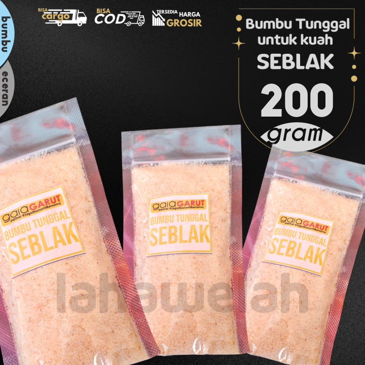 

Bumbu TUNGGAL kuah SEBLAK instan 200gr by Lahawelah