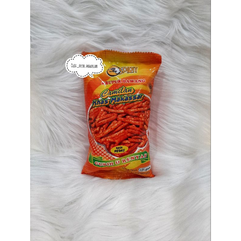 

Krupuk Spirit Bawang 225gr Oleh Oleh Khas Makassar