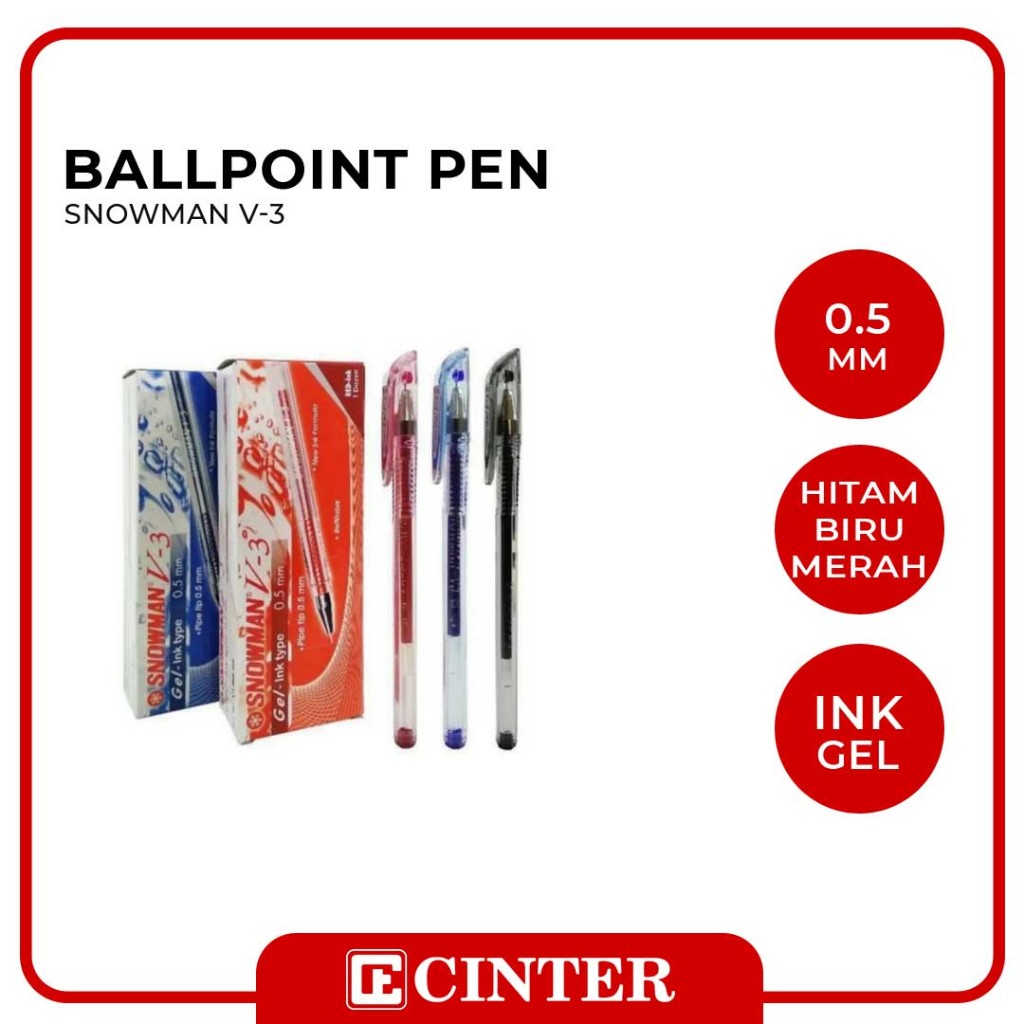 

SNOWMAN - PEN / PULPEN / BALLPOINT / PENA FINE 0.5MM V3