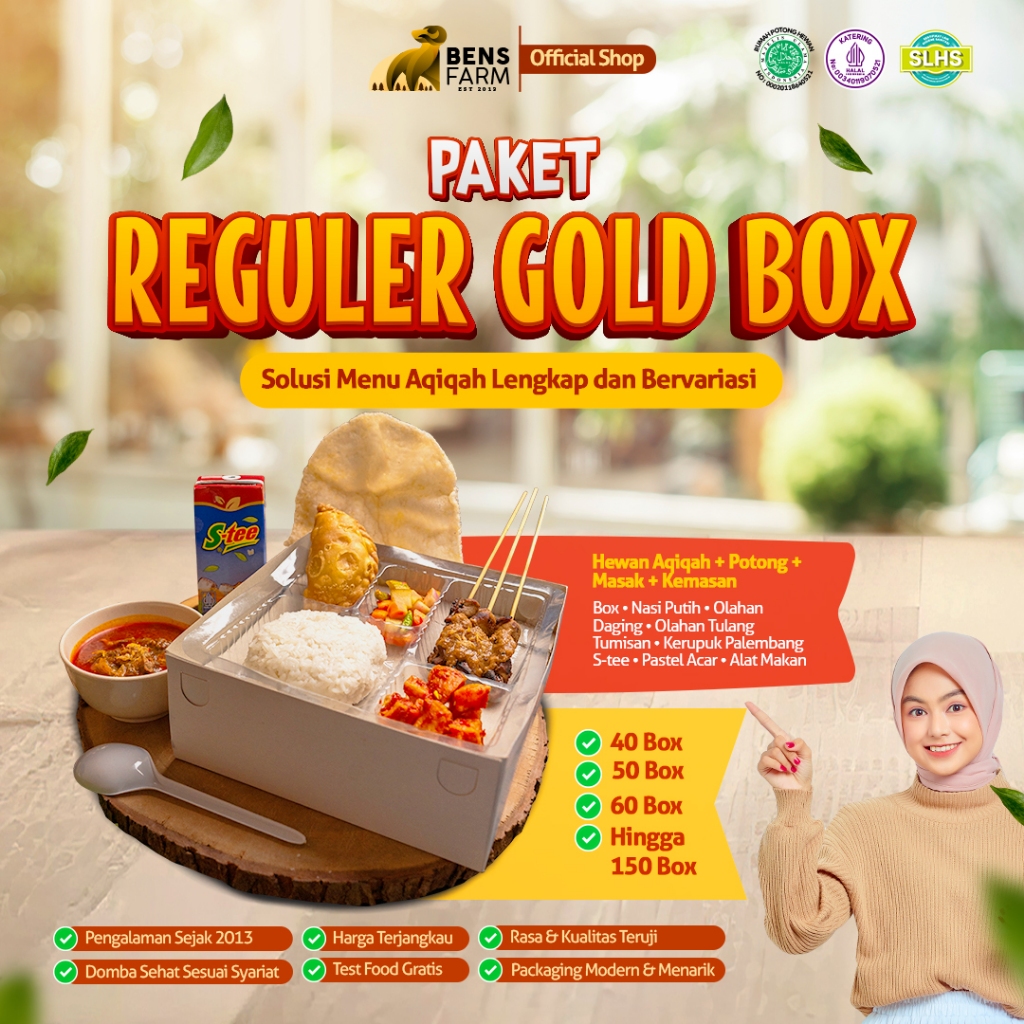 

Bens Farm - Paket Aqiqah Reguler Gold Box