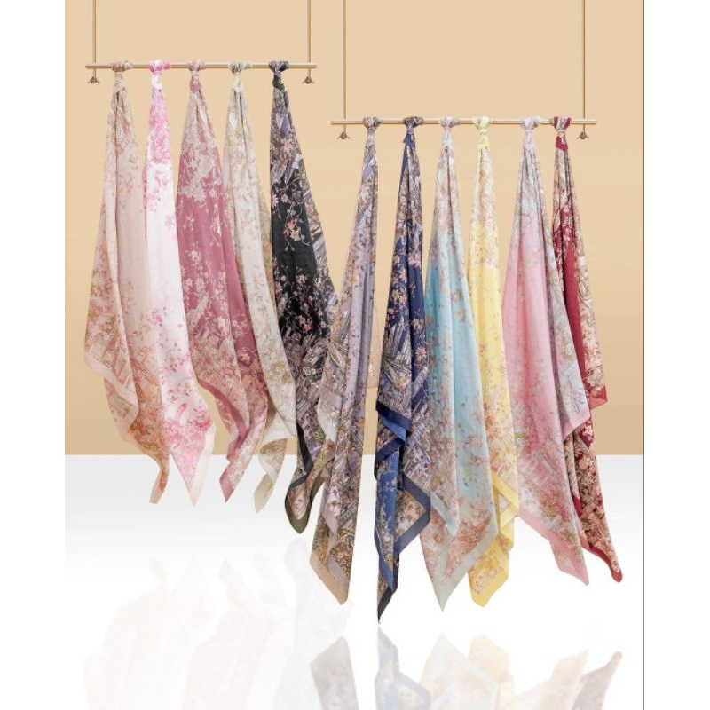 Buttonscarves Dubai 2 Voile Square New & Preloved