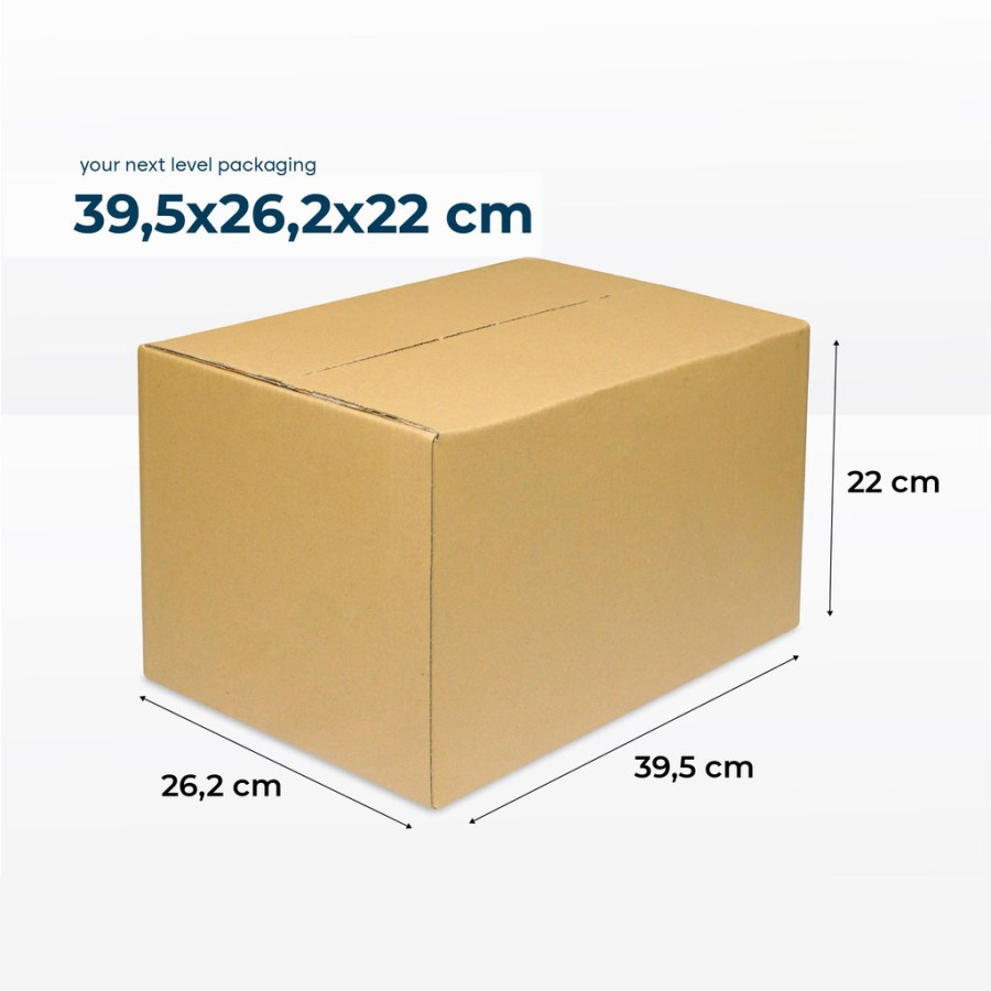 

Kardus Packing Barang Box Air Minum Packaging Dus Kemasan Sembako Warna Coklat Polos 39x26x22 Cm