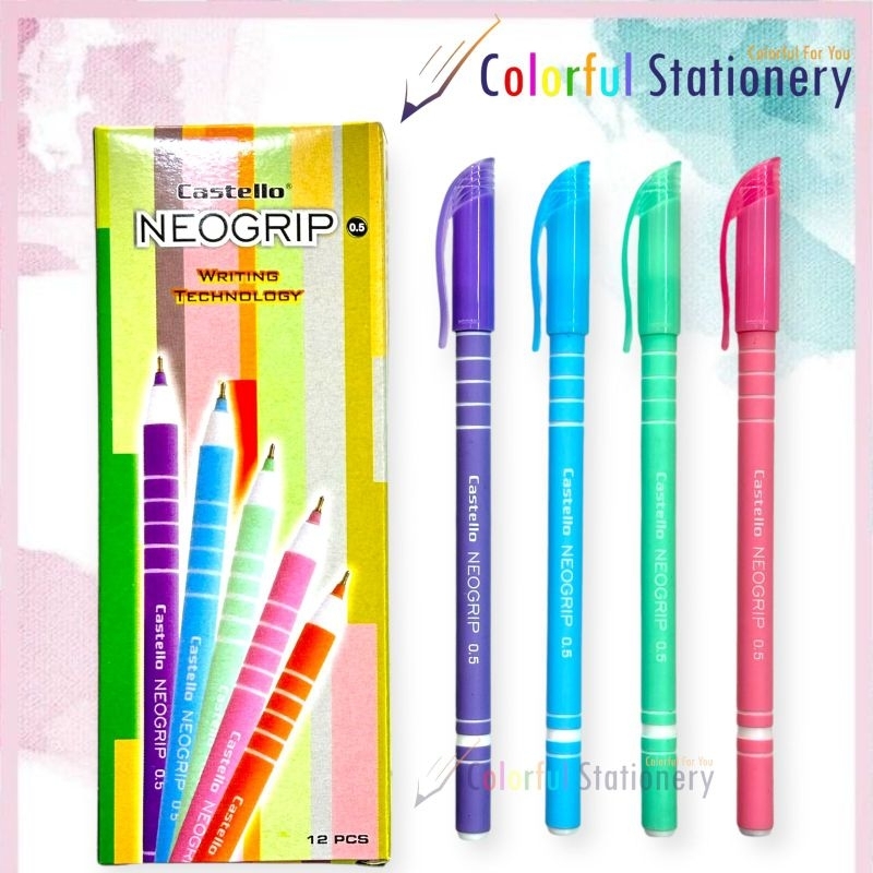 

Pulpen / Ballpoint Standard Castello Pastel Neogrip (12 Pcs)