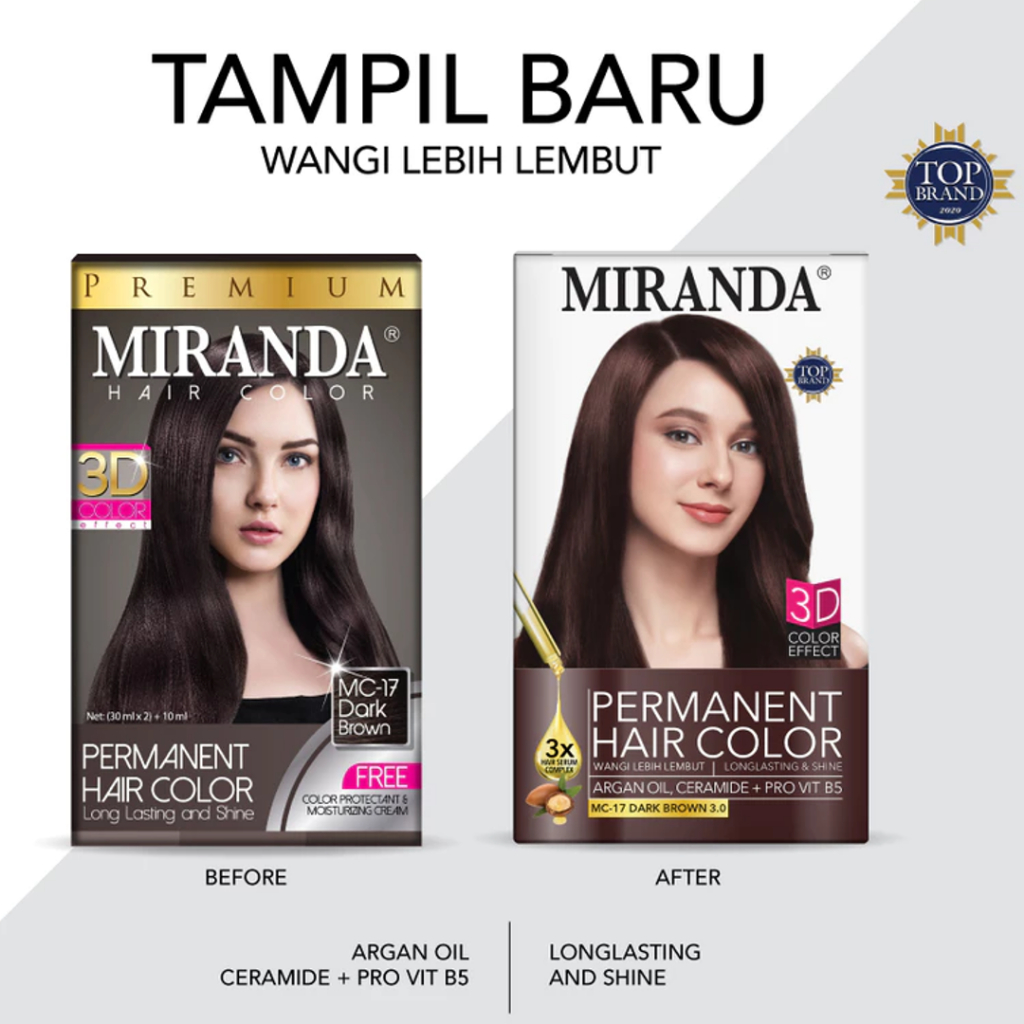 Semir Miranda Hair Color MC17 Dark Brown - Cat Rambut Miranda Coklat Tua