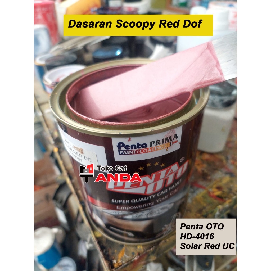 Cat Penta Oto HD - 4016 Dasaran Merah Scoopy Doff Solar Red UC / Cat PU Pink Dasaran Solar Red