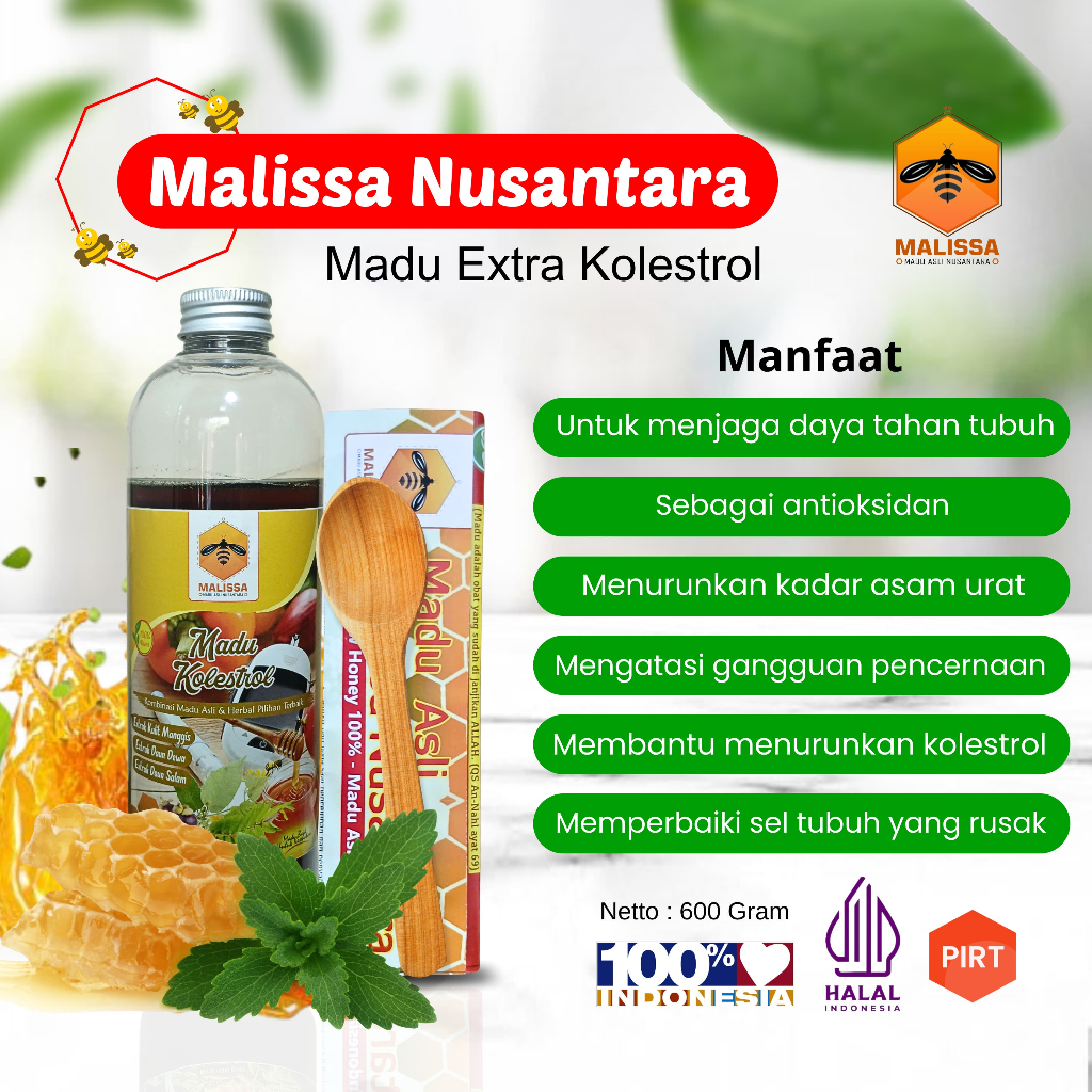 

Madu Sehat Untuk Kolestrol | Madu Malissa Kolestrol Ampuh 600gr