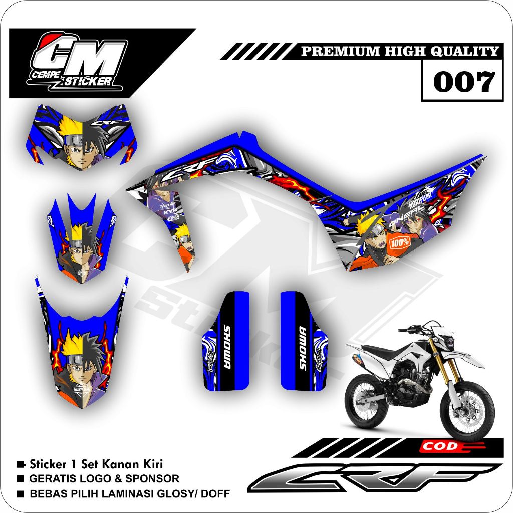 Stiker Lis Variasi CRF 150 L Decal Striping Standar CRF 150 L Premium Racing CM07