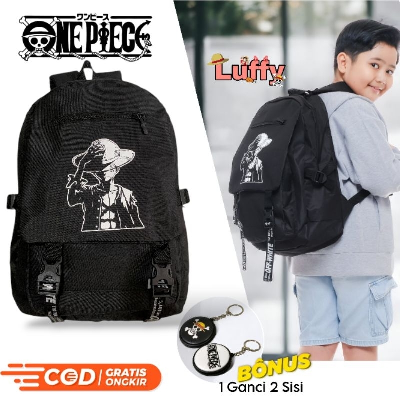 Tas One Piece Tas Ransel Sekolah Anime One Piece Luffy Pria Terbaru