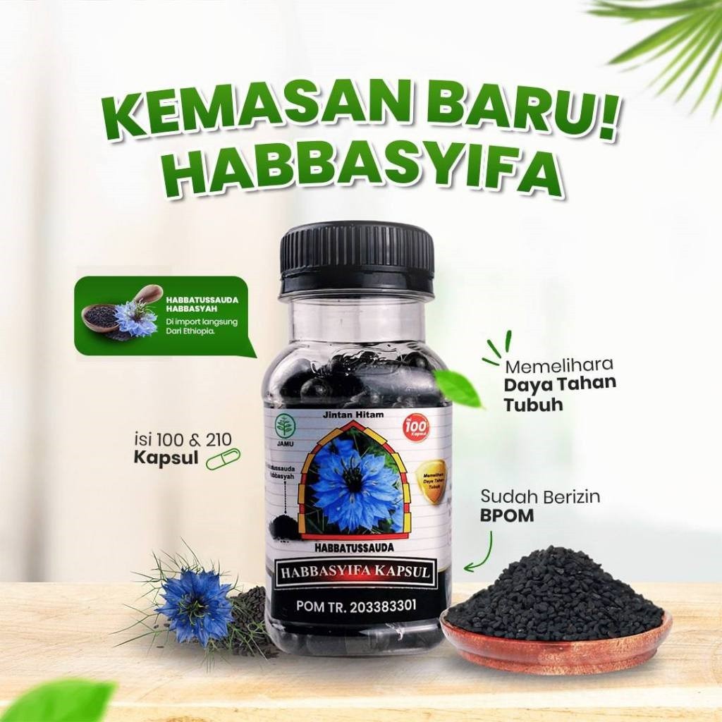 Habbasyifa Serbuk 100 Kapsul Serbuk Habbatussauda Murni Habasyi Jinten Hitam l Kapsul Jintan