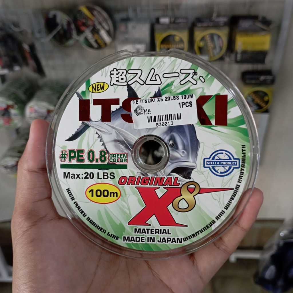 PE STELLA ITSUKI X8 PANJANG 100M Senar PE Stella Itsuki Original X8 Connecting Color Green paling mu