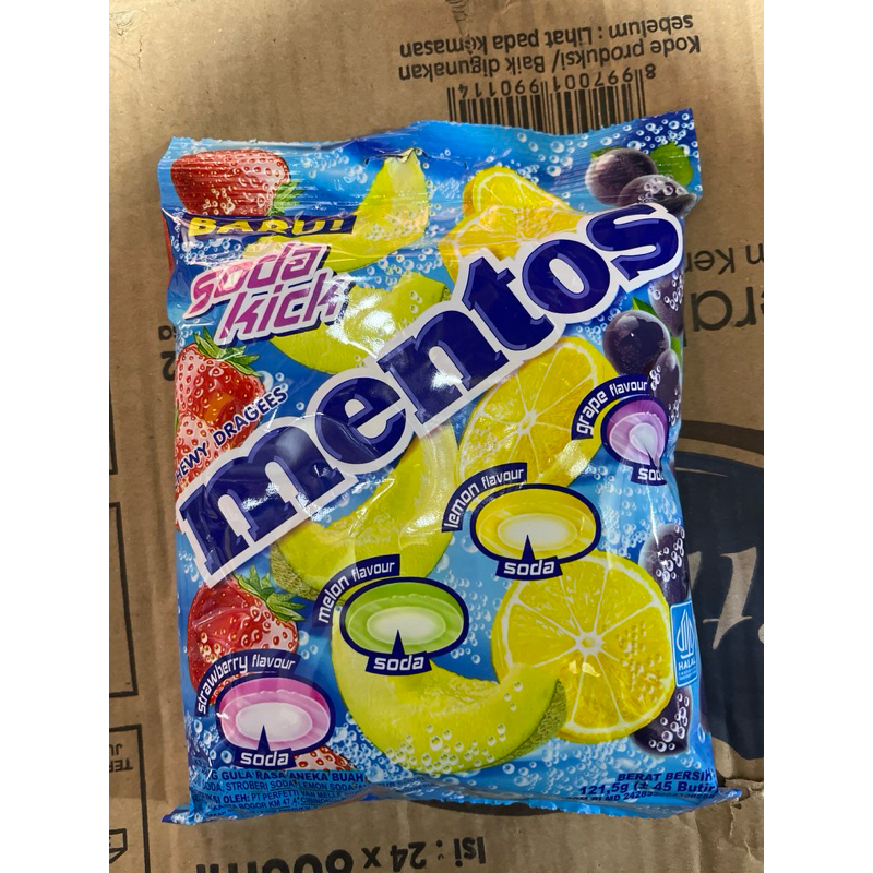 

Permen Mentos BARU SODA KICK/ fruity delight/ Mint / Fruit (isi 50 Pcs)