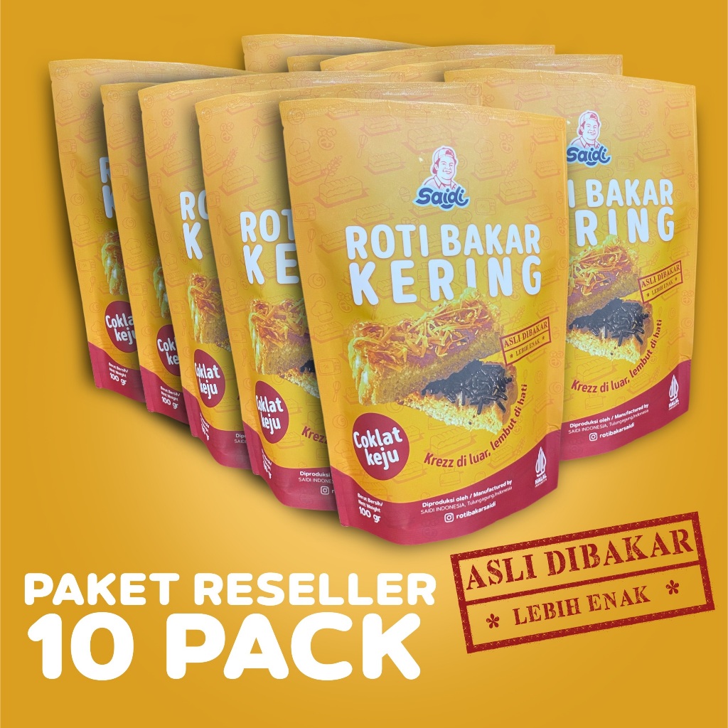 

ROTI BAKAR SAIDI KERING PAKET RESELLER 10 PACK