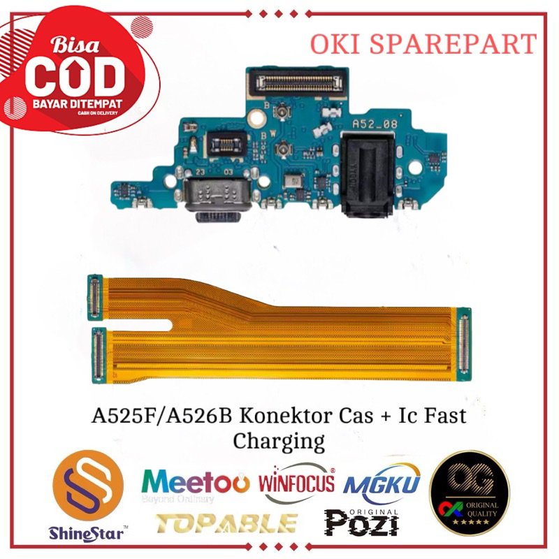 Konektor Charger Samsung A52 4G A525F A526B + IC Fast Charging Original
