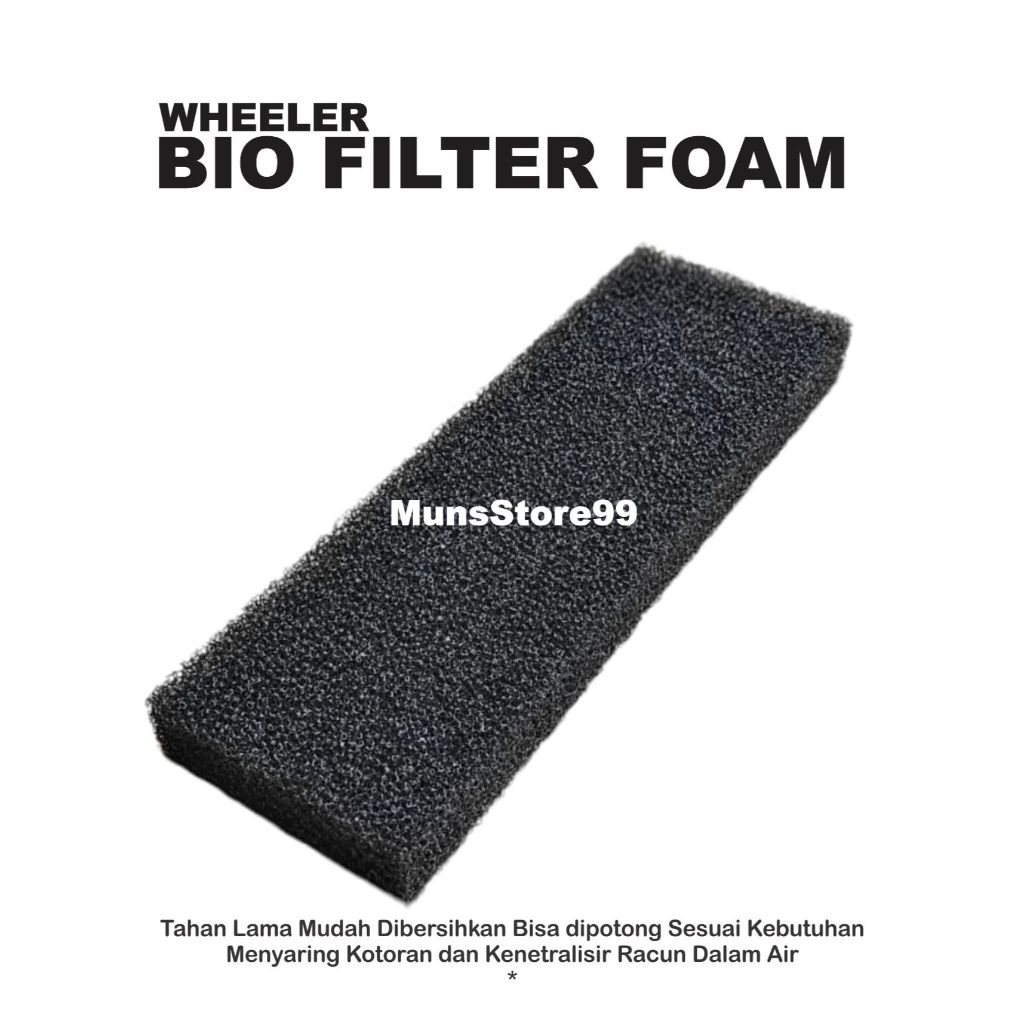 WHEELER Busa Filter Aquarium Bio Foam Filter Kolam Ikan Kapas Filter