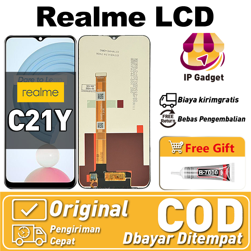 Original Lcd REALME C21Y fullset ori asli Layar hp touchscreen Sentuh Versi Tinggi COD