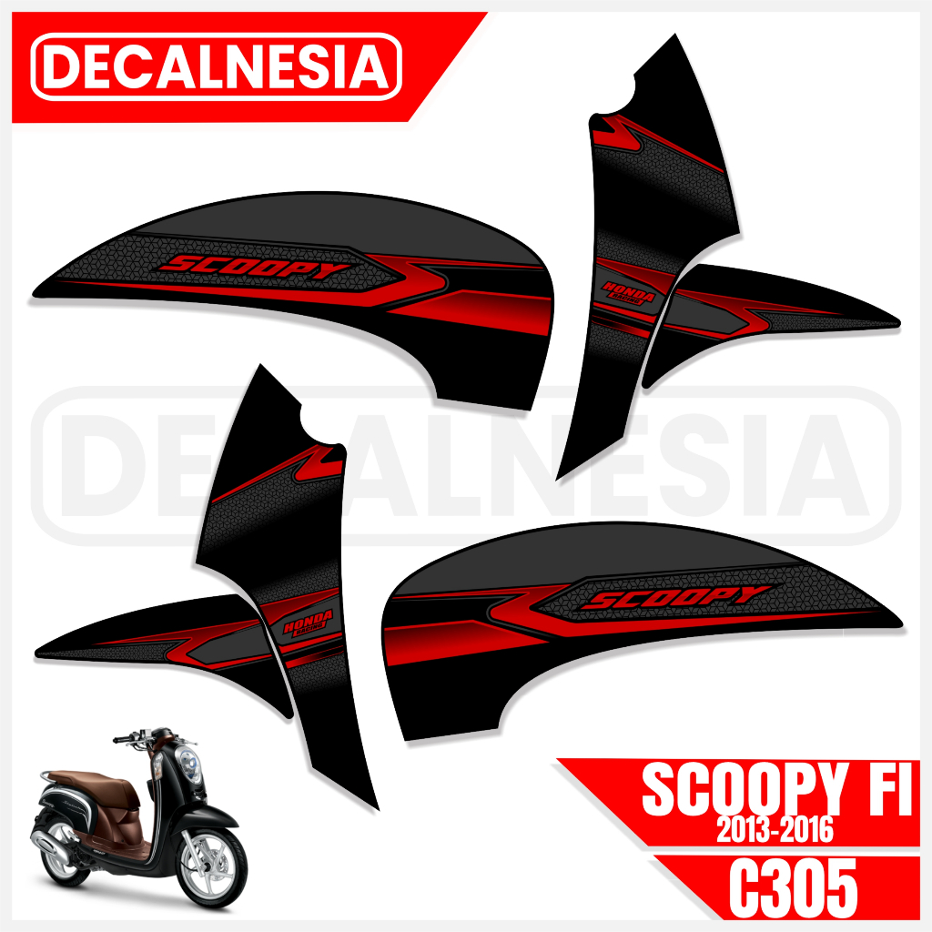 Striping Sticker Scoopy FI 2016 2015 2014 2013 Stiker Motor Variasi Old List Skotlet Racing C305