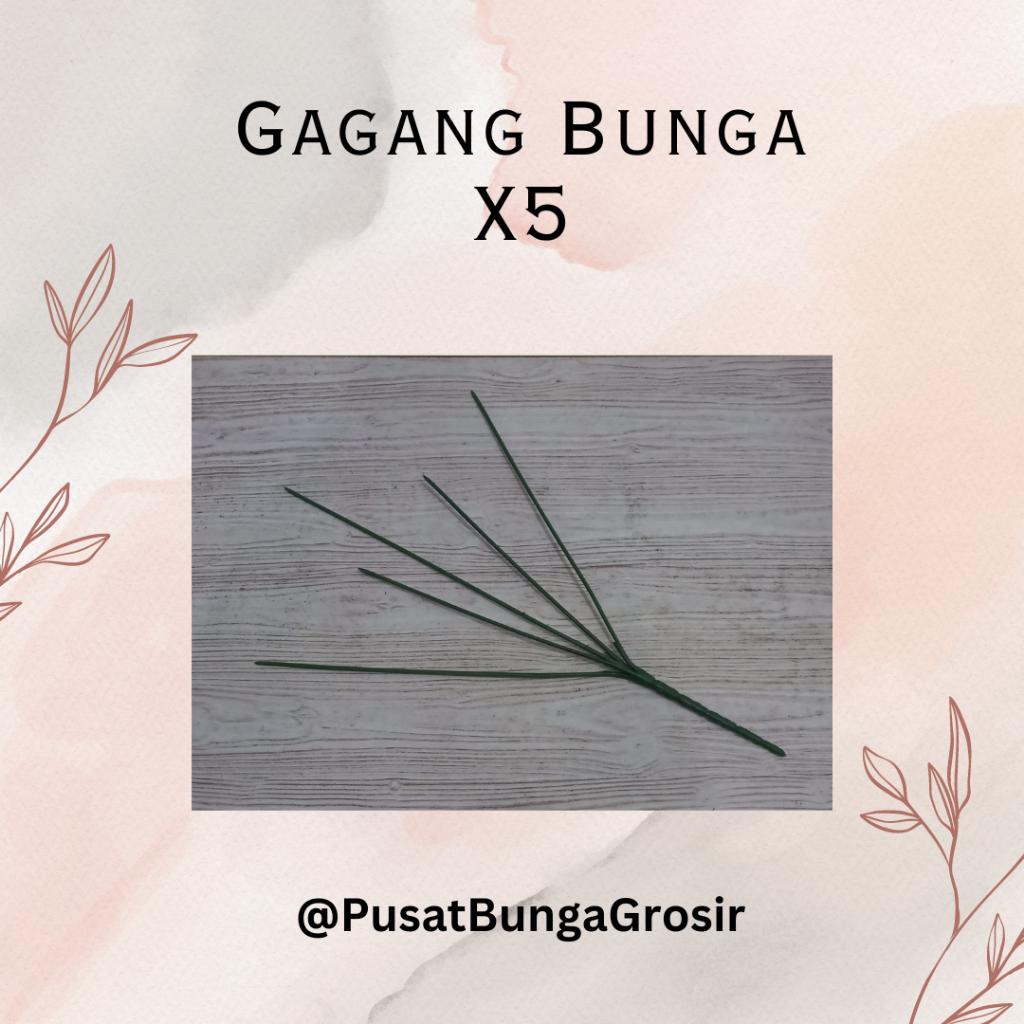 Kawat Bunga Tangkai Bunga Cabang 5 / 1 Lusin