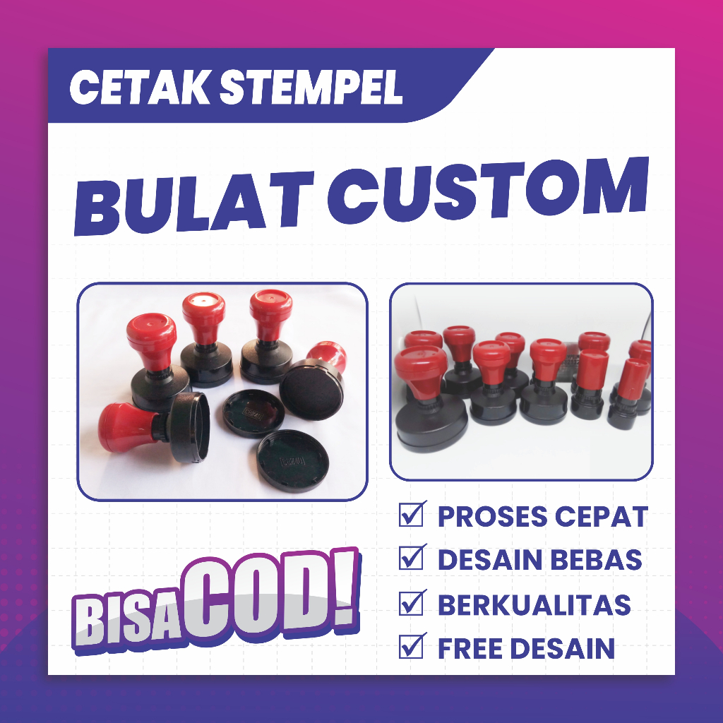 

[TERMURAH] Cetak Stempel Custom Bulat, Stempel Flash, Stempel Otomatis, Stempel Murah, Stempel Toko,