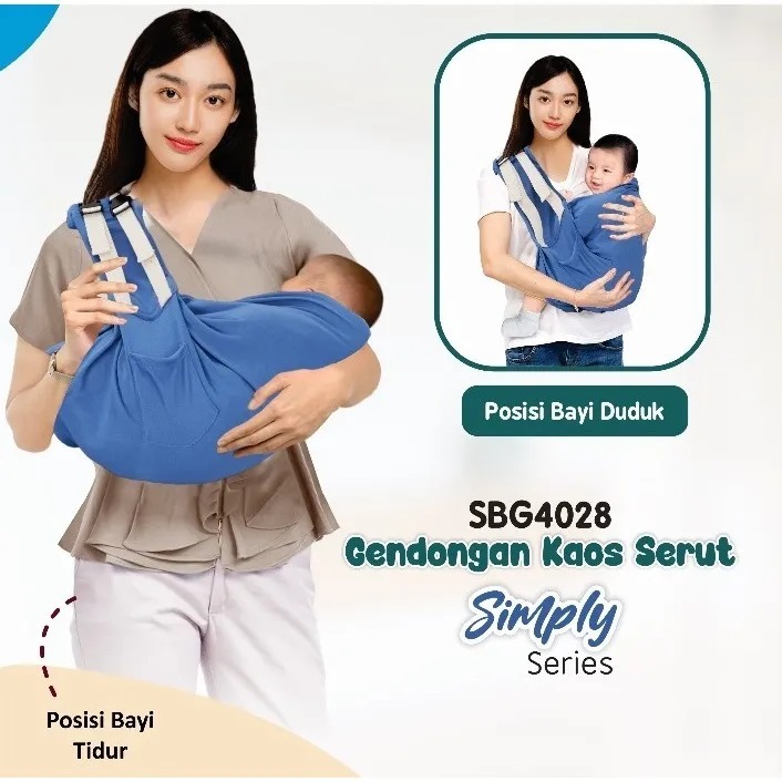Snobby Gendongan Kaos Serut Samping Adjustable Baby Carrier SBG4028 Simply Series