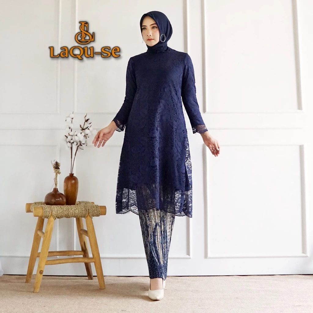 ATASAN Kebaya tunik brukat lengan panjang / Set brokat tunik pesta kondangan / Kebaya brukat / pakai