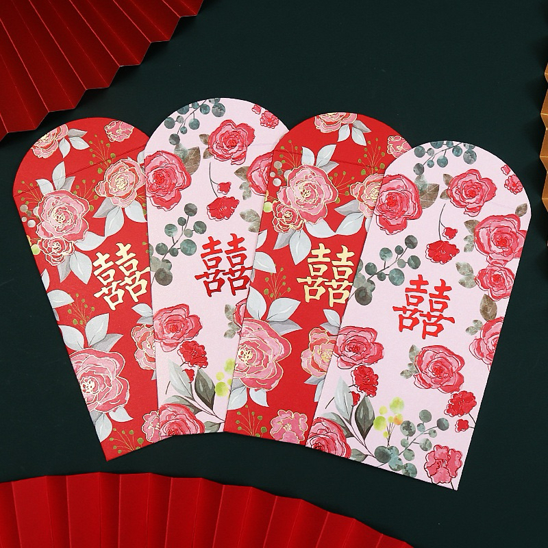 

Joyful 6pcs Angpao Wedding Panjang 2025 / Angpao Premium Red Wedding / Amplop Merah Tebal Pernikahan / Angpao Shuangxi Double Happiness / Angpau Hi Sangjit Hantaran Lamaran Nikah / Pink Red Pocket Wed Pasangan Lamaran Teapai Hantaran Phangteh Paitu Acara
