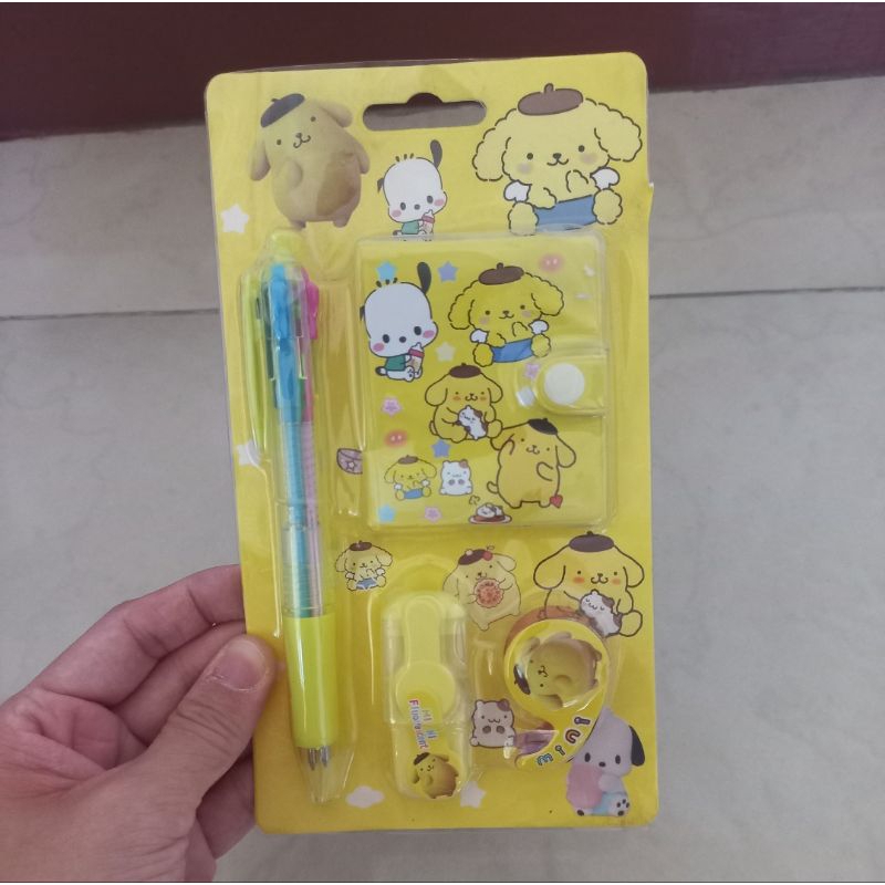 

SET ALAT TULIS POMPOMPURIN ATK SANRIO 4IN1 POM PURIN KUNING LUCU CUTE KAWAII STATIONERY