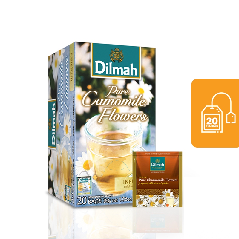 

Dilmah Pure Camomile Flower Tea - Teh Celup - Foil Envelope 20sch