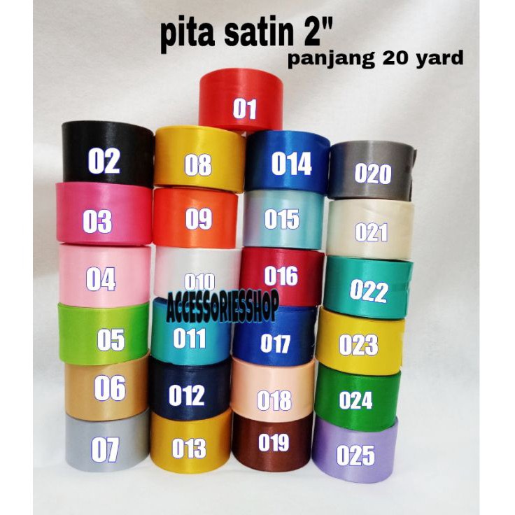 

Pita satin 2 INCH 5cm panjang 2yard1Roll