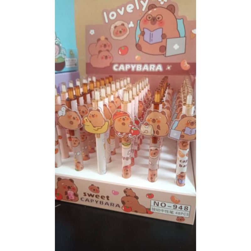 

6 PCS (1 SERI) PEN GEL MODEL CAPYBARA