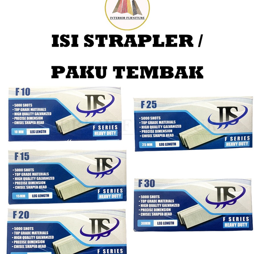 

Isi Paku Tembak Refill Air Nailer Stapler Isi Ulang Paku Tembak READY F1 F15 F2 F25 F3