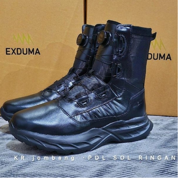 SEPATU SPARTAN PDL EXDUMA TALI PUTAR SOL RINGAN KULIT ASLI