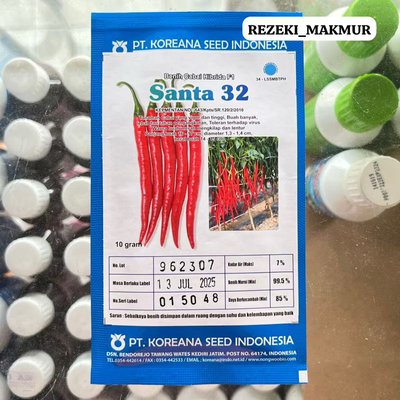 Benih bibit Cabe Santa 32 10 Gram Koreana