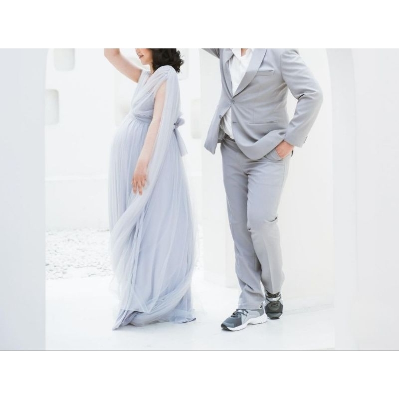 Rent Sewa Baju Maternity Prewedding Dress Anya Grey
