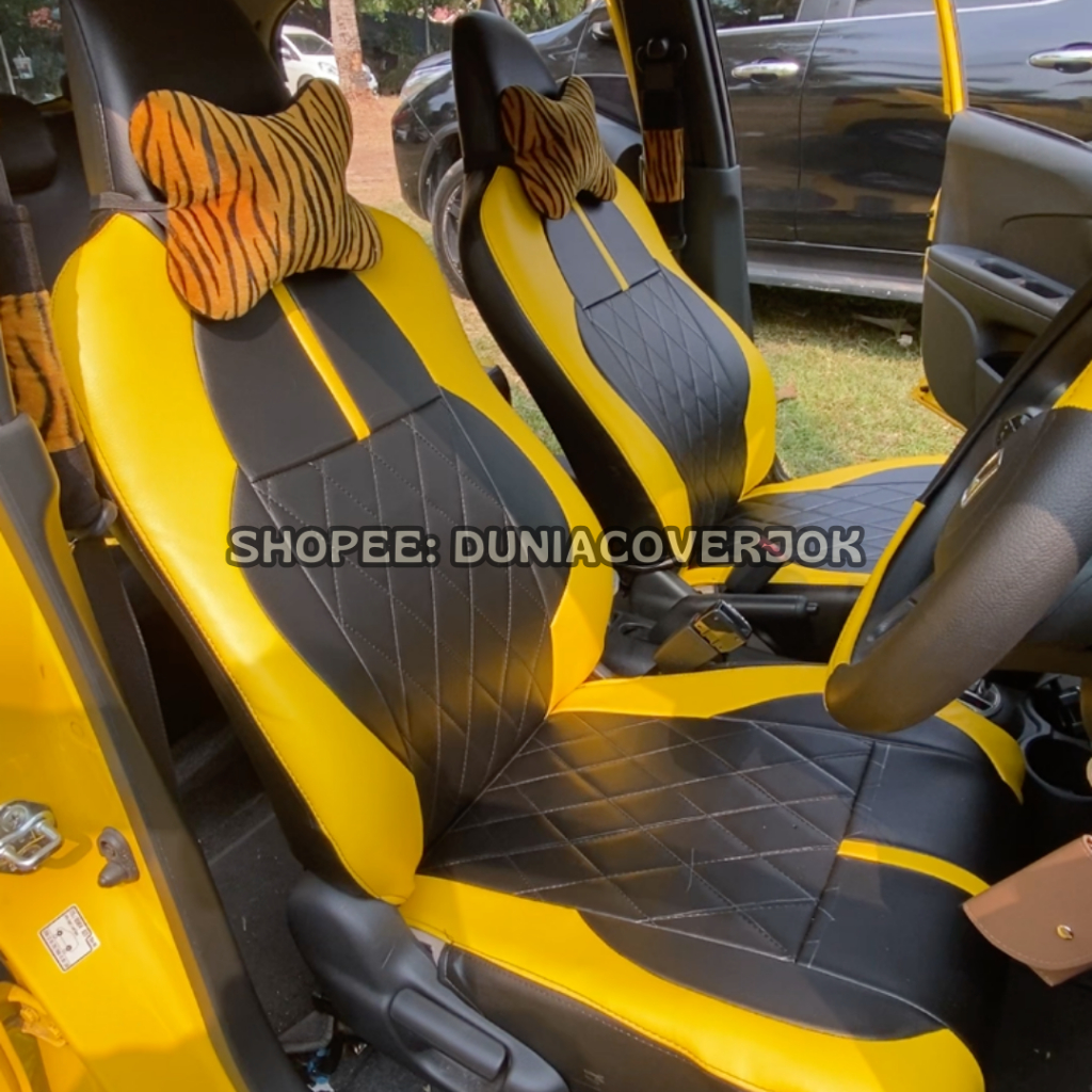 SARUNG JOK MOBIL 2 BARIS NISSAN MARCH BAHAN CHEROKEE AP FORCE
