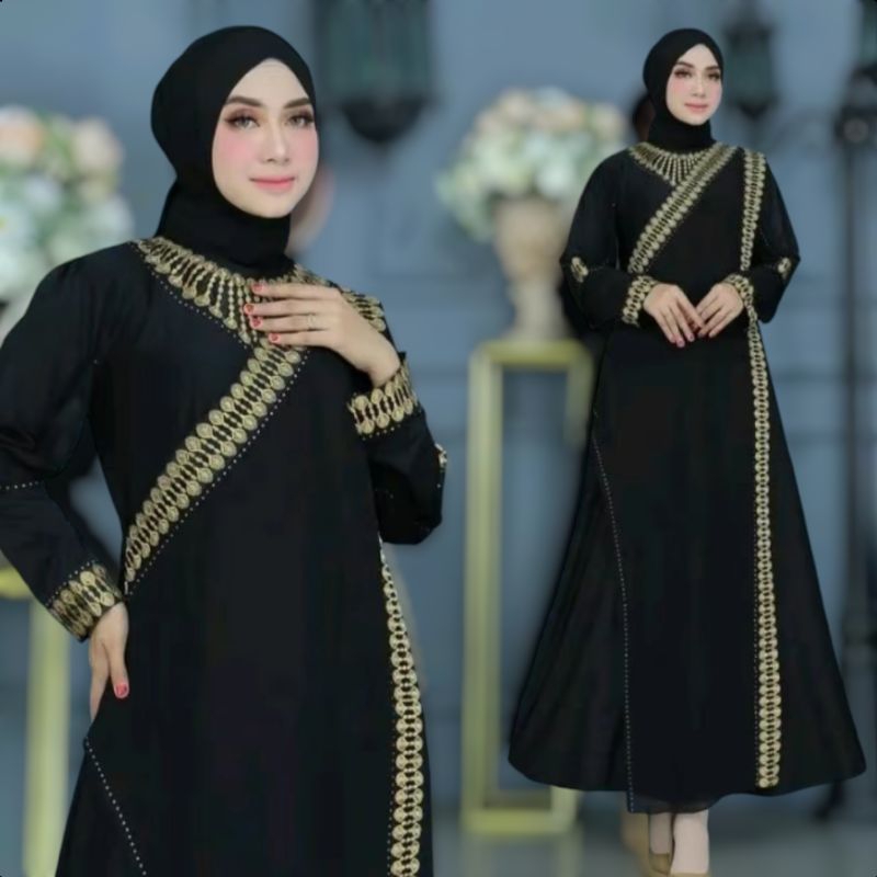 Gamis abaya Turkey India Premium Mewah Elegan Full Warna Cantik Pesta Dan Lebaran