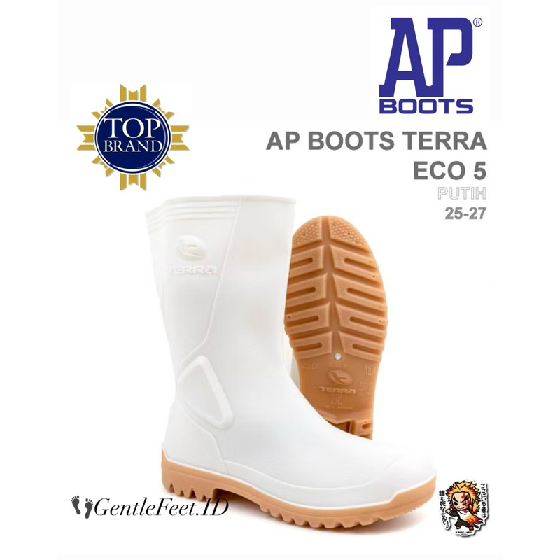 SEPATU BOOT AP TERRA ECO 5 PUTIH | BOOTS PUTIH - AP WHITE TERRA ECO 5 | SEPATU BOOT PENDEK - (UNISEX
