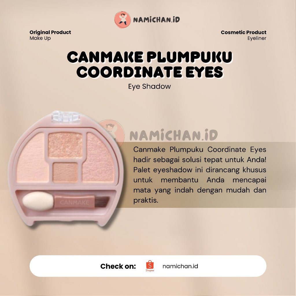 [ Ready Stock ] Canmake Plumpuku Coordinate Eyes | Canmake Eyeshadow | Canmake Tokyo  original Jepan