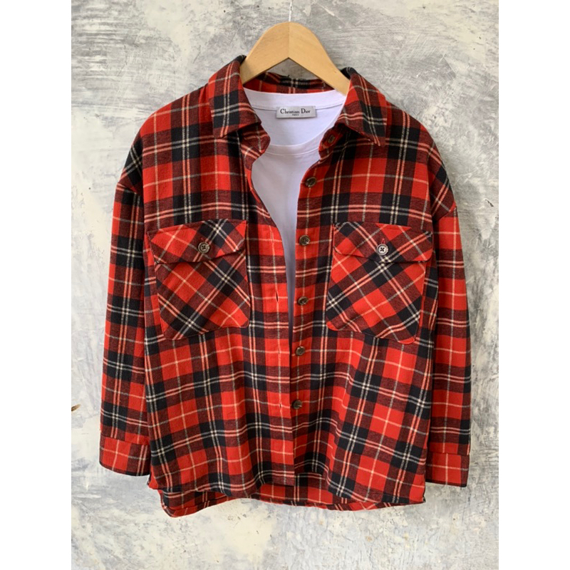 Kemeja Outer Flannel Topten Second Original
