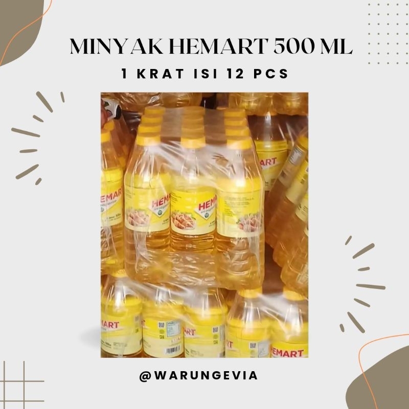 

1 KRAT MINYAK GORENG HEMART 500 ML