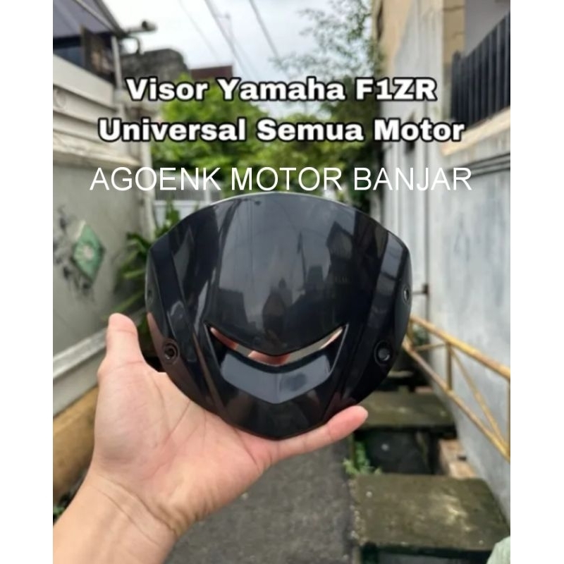 AGOENK MOTOR Visor hitam Yamaha 125z 125zr Fizr Satria Hiu Mio Jupiter Universal