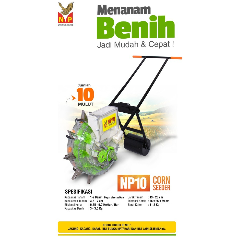 ALAT TANAM JAGUNG/CORN SEEDER (10 MULUT) - NP